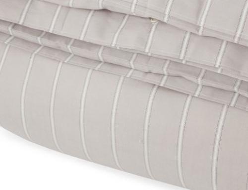 Lexington Bettdeckenbezug Gray/White Striped, modern, Trend