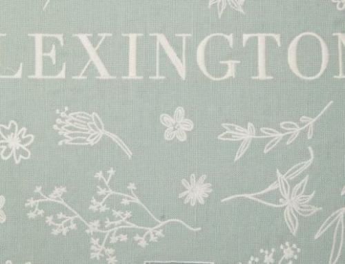 Lexington Kissenbezug Logo Flower Embroidered Linen/Cotton, Logo, Druck