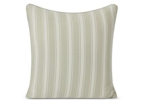 Preview: Lexington Kissenbezug All Over Striped Organic Cotton Twill Gray-Green, modern, Trend