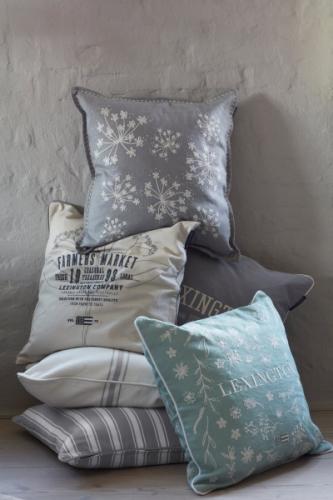 Preview: Lexington Kissenbezug All Over Striped Organic Cotton Twill Gray-Green, Mood, freundlich