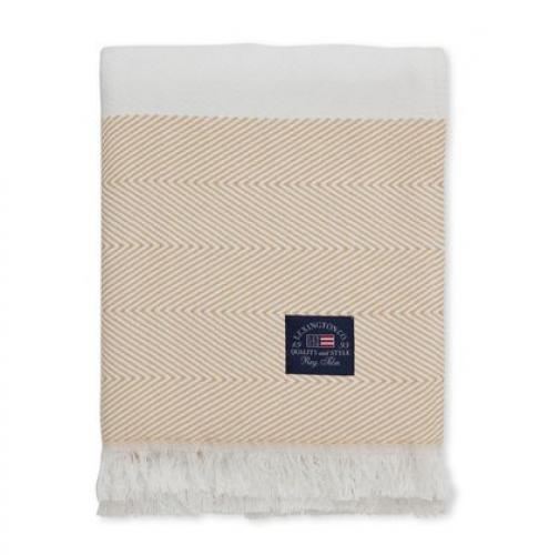 Preview: Lexington Herringsbone Striped Recycled Cotton Throw, wunderschoen