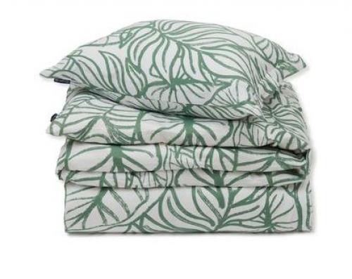 Lexington White/Green Printed Cotton Sateen Bed SET, froehlich, schick, frisch