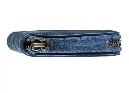 Bull & Hunt Midi Zip Wallet Blue, modern, fein