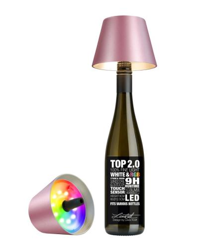 sompex Akku Leuchte Top 2.0. pink metallic