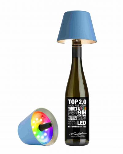 sompex Akku Leuchte Top 2.0. Blau, wunderschoen, schick