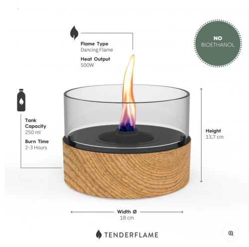 Tenderflame Café 18 Natural Oak