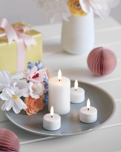 Preview: Uyuni Outdoor Tealight Nordic White 3,8cm Preview: Uyuni Outdoor Tealight Nordic White 3,8cm