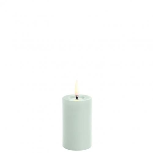 Uyuni LED melted pillar candle Dusty Green