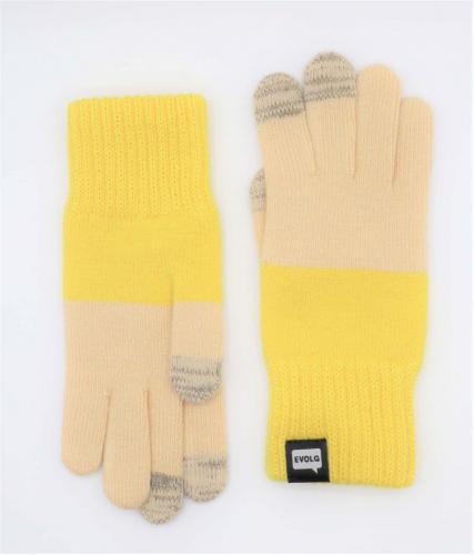 Evolg Handschuhe 2tone Yellow Vanilla, fein, hell, Damen, Herren