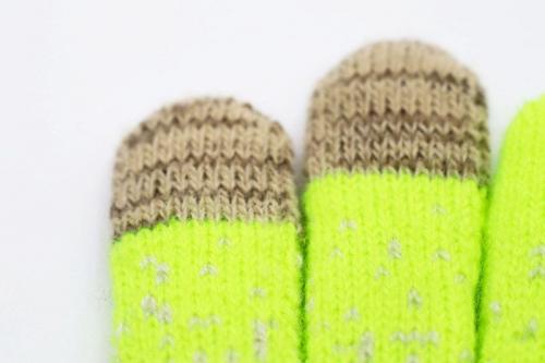 Preview: Evolg Handschuhe Scrub Yellow Grey, Fingerspitzen, Draht, Touchscreen