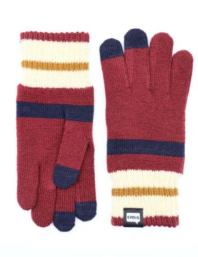 Evolg Handschuhe Axis Mustard d Blue Orange, schick, modern, kuschelig
