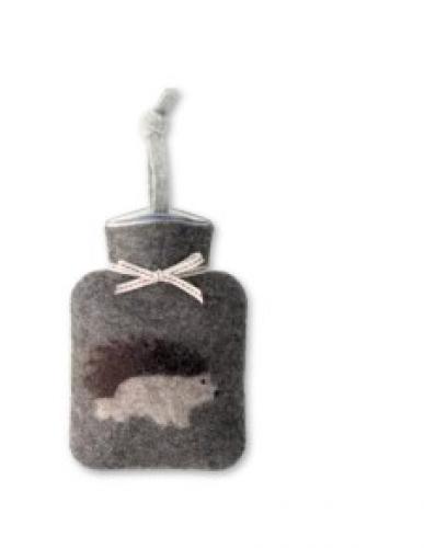 Dorothee Lehnen Miniwärmflasche Igelmotiv, caracul