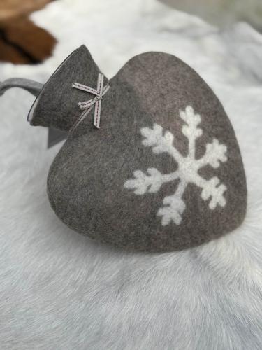 Dorothee Lehnen Herzwärmflasche Schneeflocke, cashmere