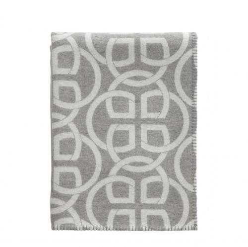Gant Decke Monogram Decke aus Wolle Light grey