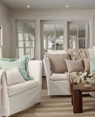 Lexington Leinen Cotton Fringe Kissenhülle