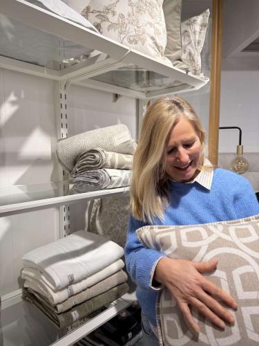 Gant Home Kissenhülle Monogram taupe