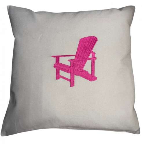 Tre-Pini Kissenhülle Adriondack Stuhl Hellgrau 50x50 Stick Pink