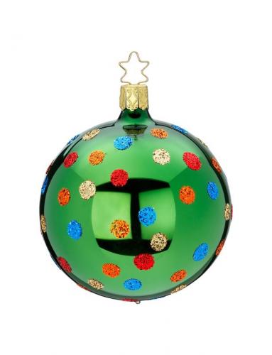 Inge´s Christmas Decor Kugel Fröhliche Punkte 6 cm, Punkte, handmade, handbemalt, wunderschoen