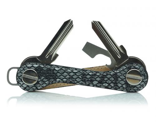 KeyKeepa Original Schlüsselorganizer in Leder Snake Grey