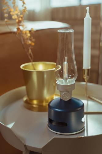 Preview: Laterne Led mit Bluetooth Lautsprecher MoriMori Monolit Ocean