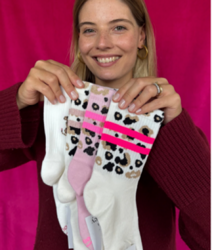 ooley Socken Leo allover OL Neon PInk