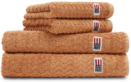 Lexington Handtuch Cotton Tencel Structured Terry Towel Caramel Schick Saugfaehig Neu