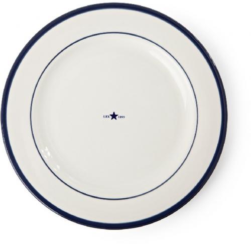 Lexington Earthenware Dinner Plate Blue Trendig Schoen Küche
