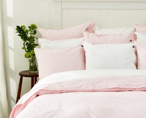Lexington Kopfkissenbezug Icons Pin Point Pink White Pillowcase