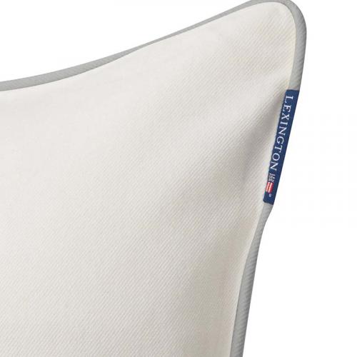 Lexington Kissenbezug Center Striped Organic Cotton Twill White