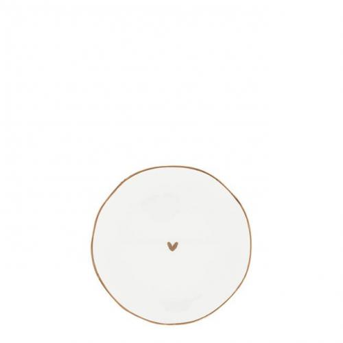 Bastion Collections Teller oval, Teller White Brown Hearts, Bastion Collections Servierteller oval