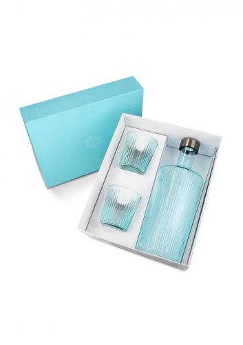 Paveau Glasflasche Trinkglas Lucky Geschenkset