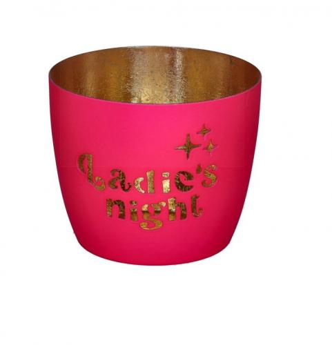 Gift Company Madras Windlicht Ladies Night, hot pink