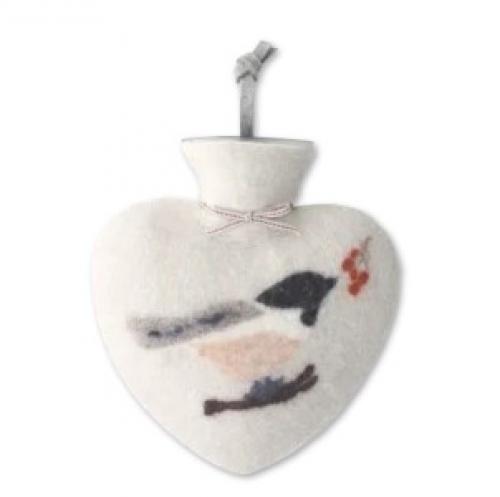 Dorothee Lehnen Herzwärmflasche Meise, white dune