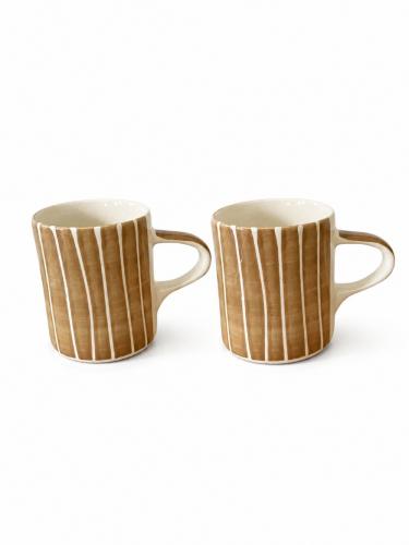 Musango Espressotassen Latte aus handgefertigter Keramik in warmem Cremebeige für stilvollen Espressogenuss