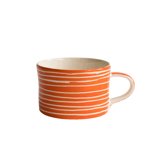 Musango Mugs Sgraffito Tangerine