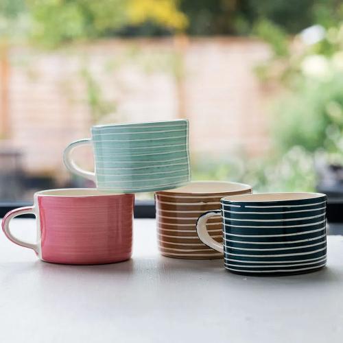 Musango Mugs Sgraffito Mint