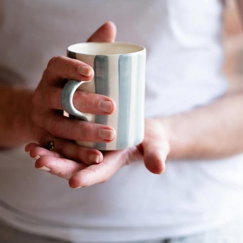 Musango Mugs Candy Strip Moss Green