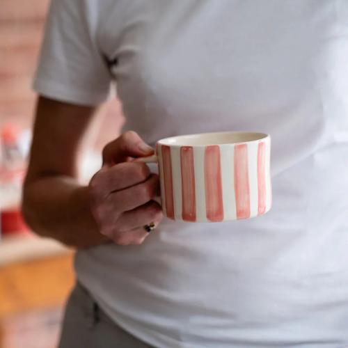 Musango Mugs Candy Strip Rose