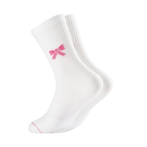 ooley Socken Icon’OL Girly in Weiß mit pinker Schleife am Schaft