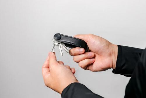 Orbitkey Schlüsselorganisator Pro Leather Blackout