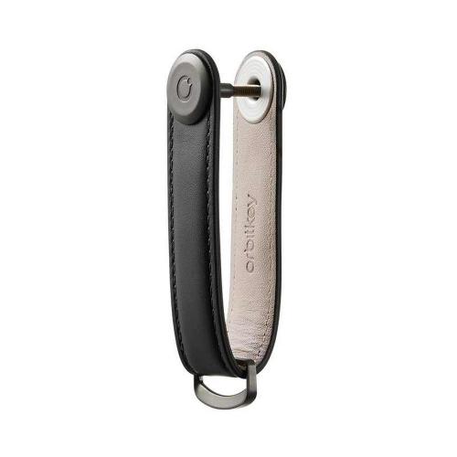 Preview: Schlüsselorganizer 2.0 Leder Schwarz Orbitkey Seitenansicht