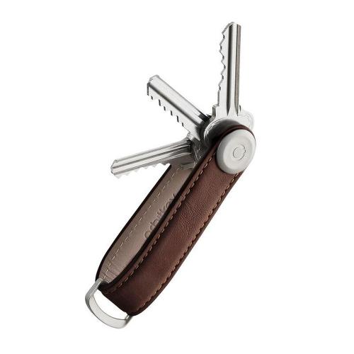 Orbitkey Key Organizer 2.0 Espresso Schlüssel ausgeklappt