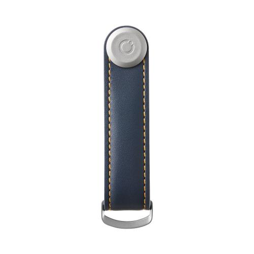 Preview: Orbitkey Key Organizer 2.0 Leather Navy Frontansicht
