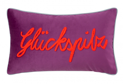 pad home Design Kissenhülle Letters glückspilz berry