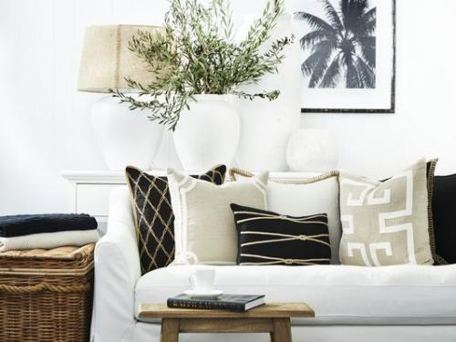 Preview: Paloma Living Linen Milano Black 50x50 cm, Mood, Schoen, Trendig