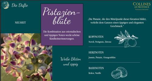 Collines de Provence Kerze Pistazienblüte 75g