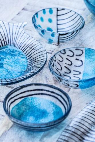 VIDRO - Schale - Glas - DIA 12 x H 4,5 cm - blau, Mood, Glas