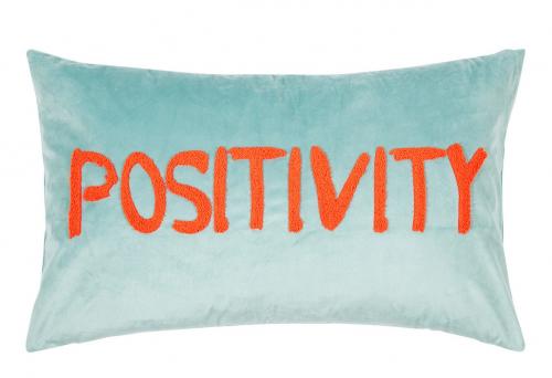 pad home Design Kissenhülle Letters positivity orange-light-mint