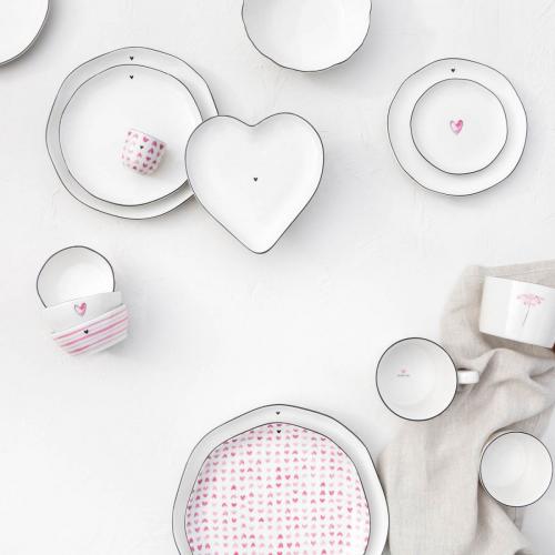 Bastion Collections Bowl Sauce White/Rose print 3er Set