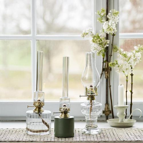 Preview: aus grünem Blech mit einem messingfarbenen Brenner, Mood 